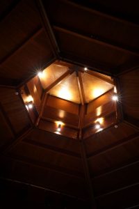 Gymnasium roof lighting by Sam Coles Lighting
