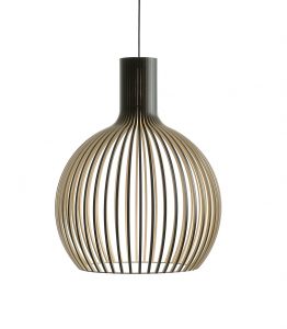 Wooden pendant light shade