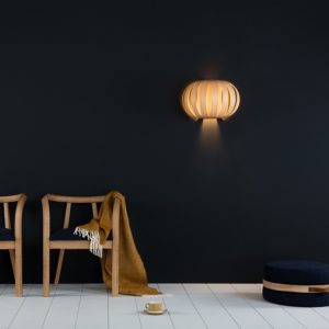 Wooden wall light shade
