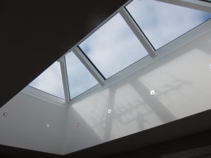 Rooflight with recessed lights