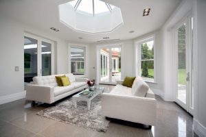Rooflight in lounge