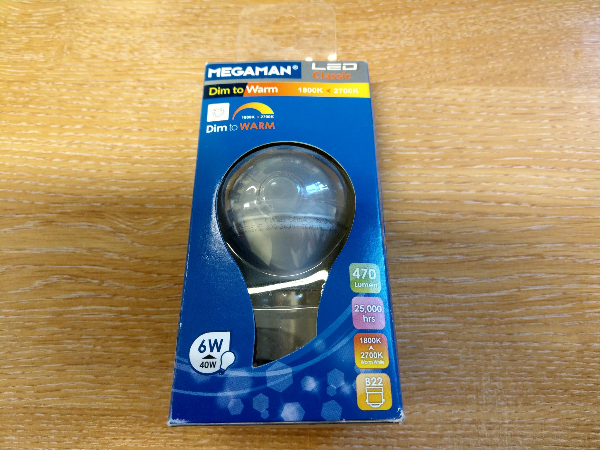 LED bulb in shop packaging